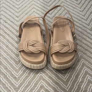 Alexandre Birman Vicky Bounce Knot Tan Leather Sandals 39